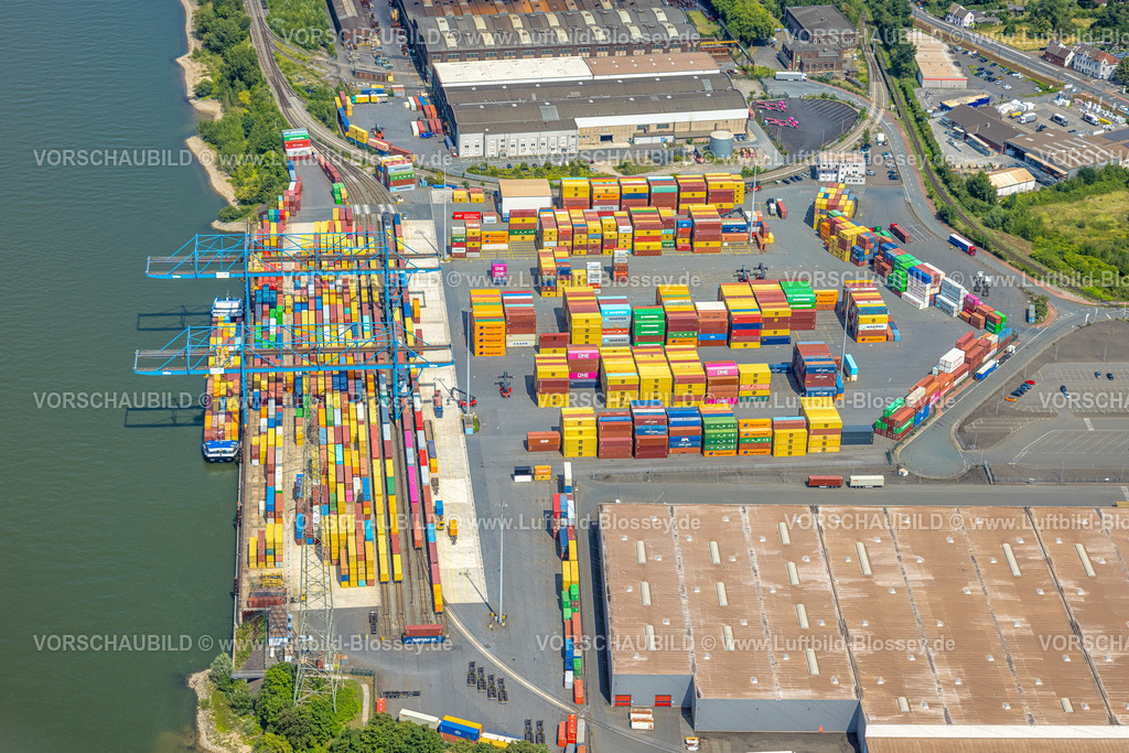 Duisburg250704590Sued | Luftbild, loport II (Zwei) Wanheim, Logistik, Container Terminal, Wanheim-Angerhausen, Duisburg, Ruhrgebiet, Nordrhein-Westfalen, Deutschland