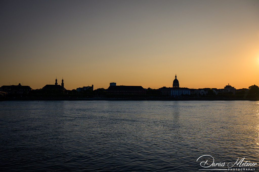 Sonnenuntergang in Mainz | Sonnenuntergang in Mainz fotografiert aus Mainz-Kastel