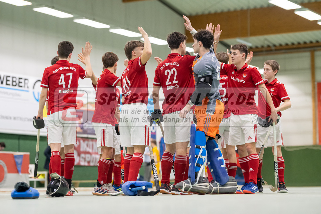 SFE_20230304_0009 | Deutsche Meisterschaft Männliche U16 Halle 2023 am 04.03.2023 in Köln (KTHC Stadion Rot-Weiss Köln Tennis and Hockey Club), Photo: Stephan Fehrmann 2022 (Sports-Gallery)