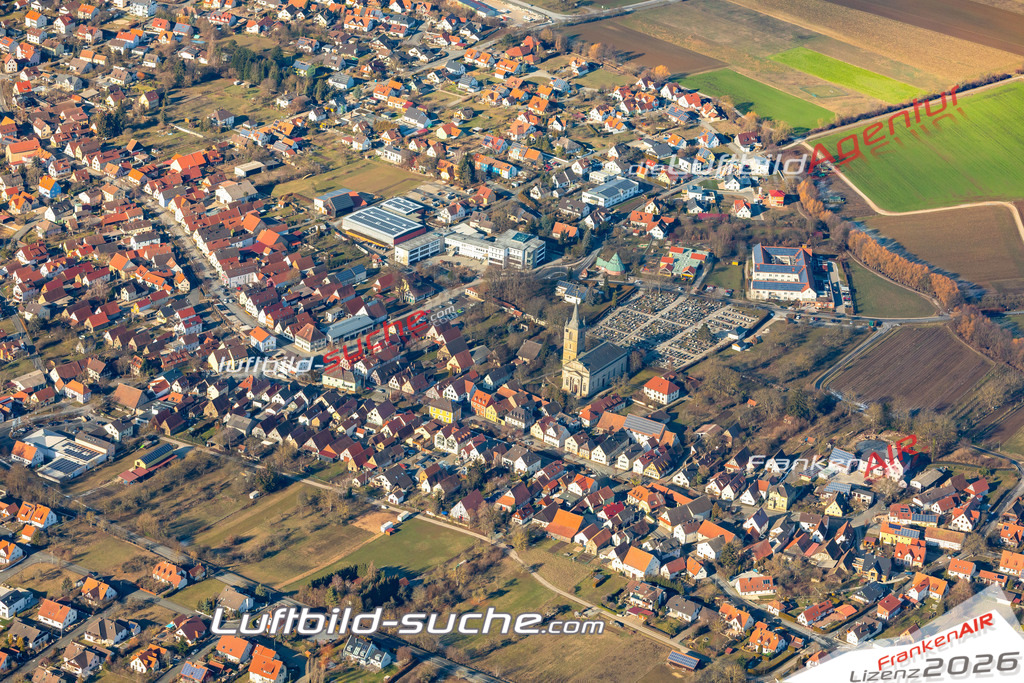 Das Luftbild der Stadt Eggolsheim wurde 2019 vom Flugzeug heraus erstellt (keine Drohne) Aufnahmehöhe ca.400 Meter- hohe Auflösung- beste Druck-Qualität garantiert!