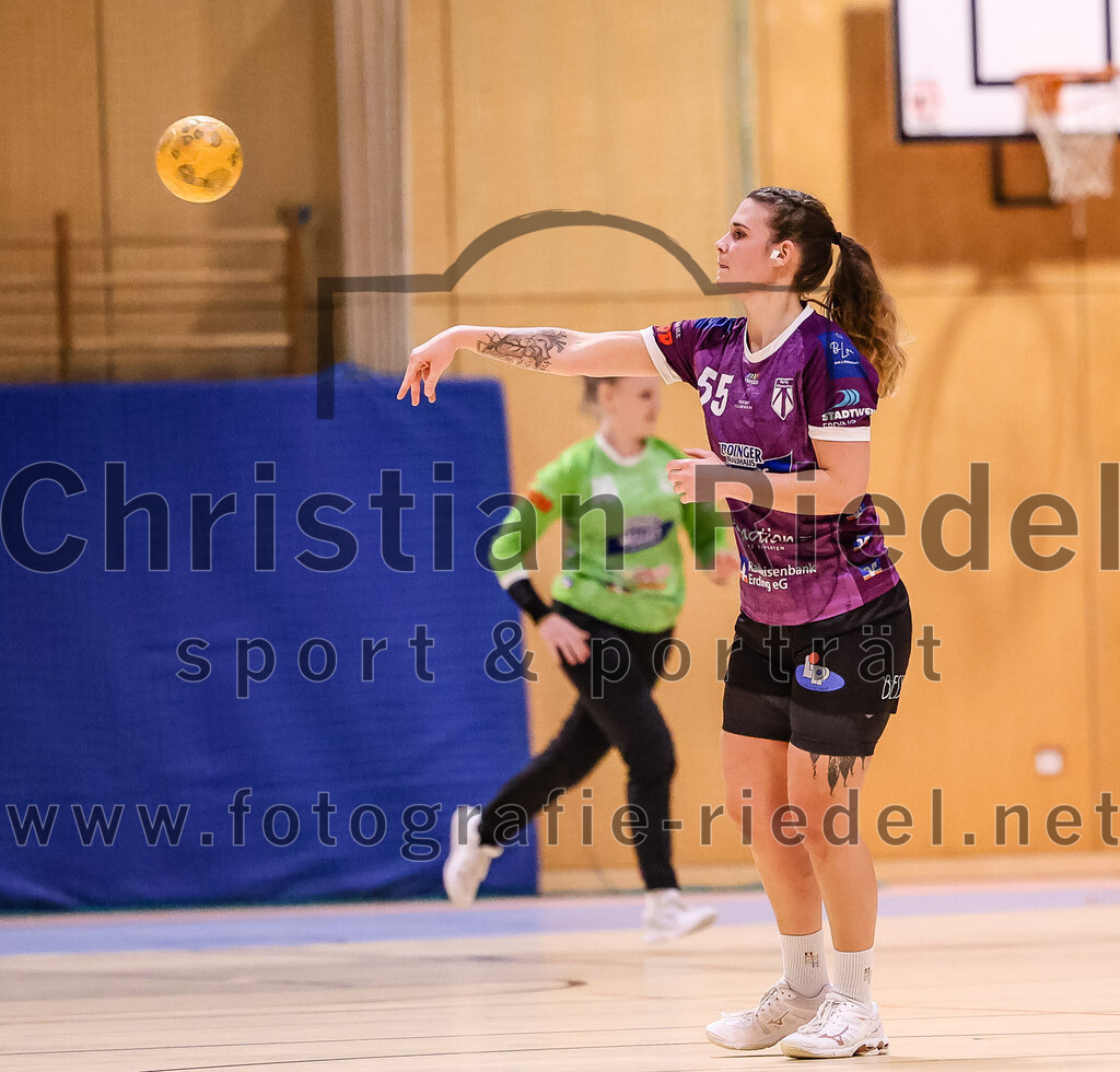 2024-11-24_087_SpVgg_Altenerding_gegen_HC_Donau-Paar_II | Erding, Deutschland, 24.11.2024:Handball, Bezirksoberliga Frauen Altbayern 2024 / 2024, 6. Spieltag, SpVgg Altenerding gegen HC Donau/Paar II, Endergebnis: 24:24Verena Kaiser (SpVgg Altenerding, #55)Foto: Christian Riedel / fotografie-riedel.net