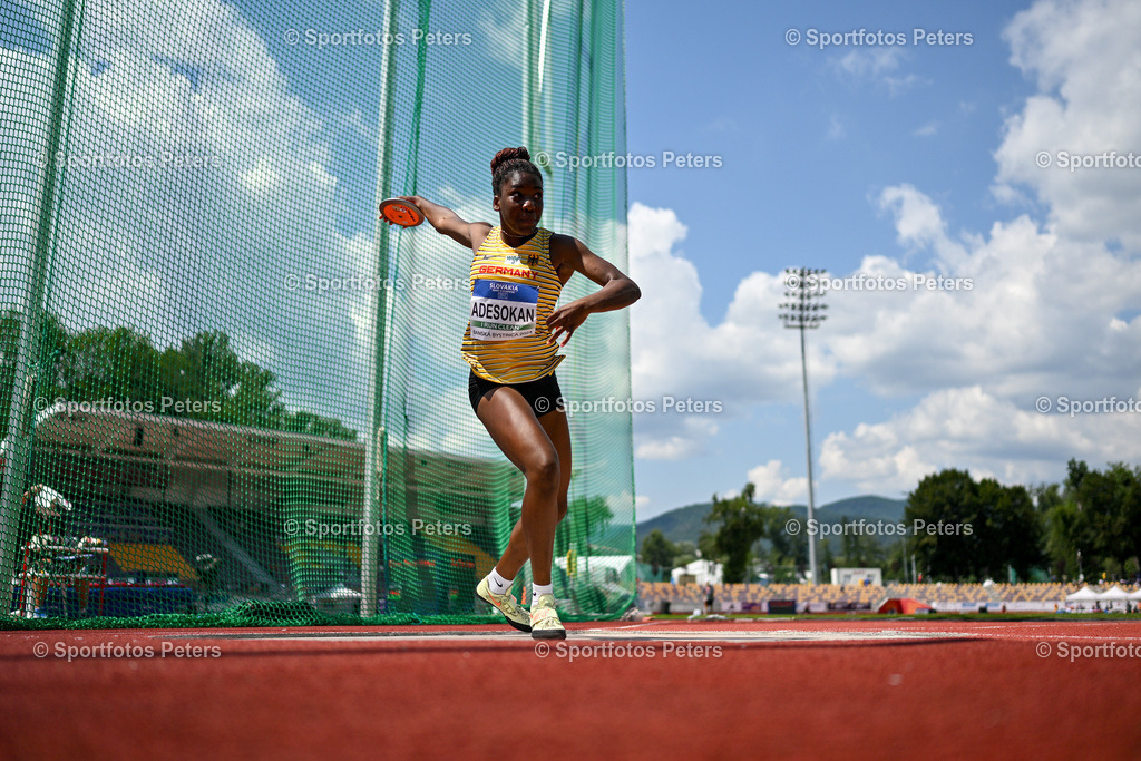 U18 EM - Tag 4_81 | European Athletics U18 Championships am 21.07.2024 in Banska Brystica; Diskuswurf, Favour Adesokan. Foto: Kai Peters - Realisiert mit Pictrs.com