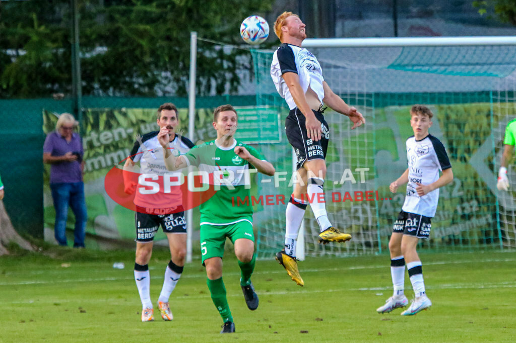 SV Donau - FC Lendorf 0-0, Kärntner Liga 3. Runde | Christian Wernisch (FC Lendorf #69) Senad Huseinbasic (SV Donau Klagenfurt #5) Christian Kautz (FC Lendorf #9) SV Donau - FC Lendorf 0-0 am 12.08.2023 in Klagenfurt
(Sportplatz SV Donau), Austria, (Photo by Ernst Krawagner sport-fan.at) - Realisiert mit Pictrs.com