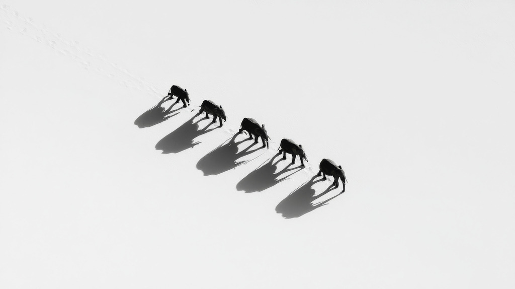KI00154 | Mit moderner KI‑generiertes schwarz-weiß Artwork, sorgfältig manuell für den Druck optimiert.