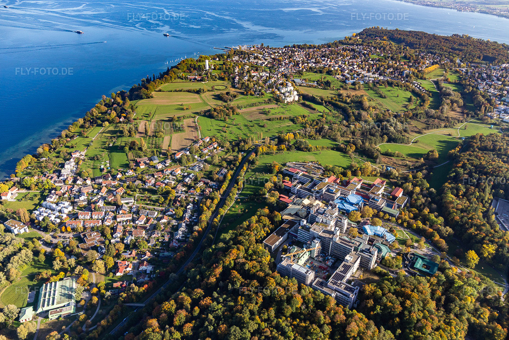 Luftbild: Die Universität Konstanz im Ortsteil Egg in Konstanz im Bundesland Baden-Württemberg in Deutschland. Foto: IMG_119335.jpg vom 14.10.2019 durch Werner Riehm/FLY-FOTO.de