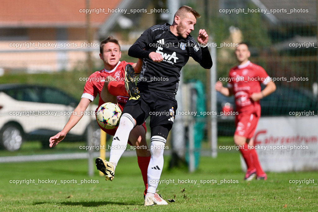 SV Rothentuhurn vs. URC Thal Assling | #72 Jasmin Dindic URC Thal Assling, #13 Thomas Klingbacher SV Rothenthurn, SV Rothentuhurn vs. URC Thal Assling, SV Rothentuhurn vs. URC Thal Assling am 15.09.2024 in Rothenthurn (Sportplatz Rothenthurn), Austria, (Photo by Bernd Stefan)