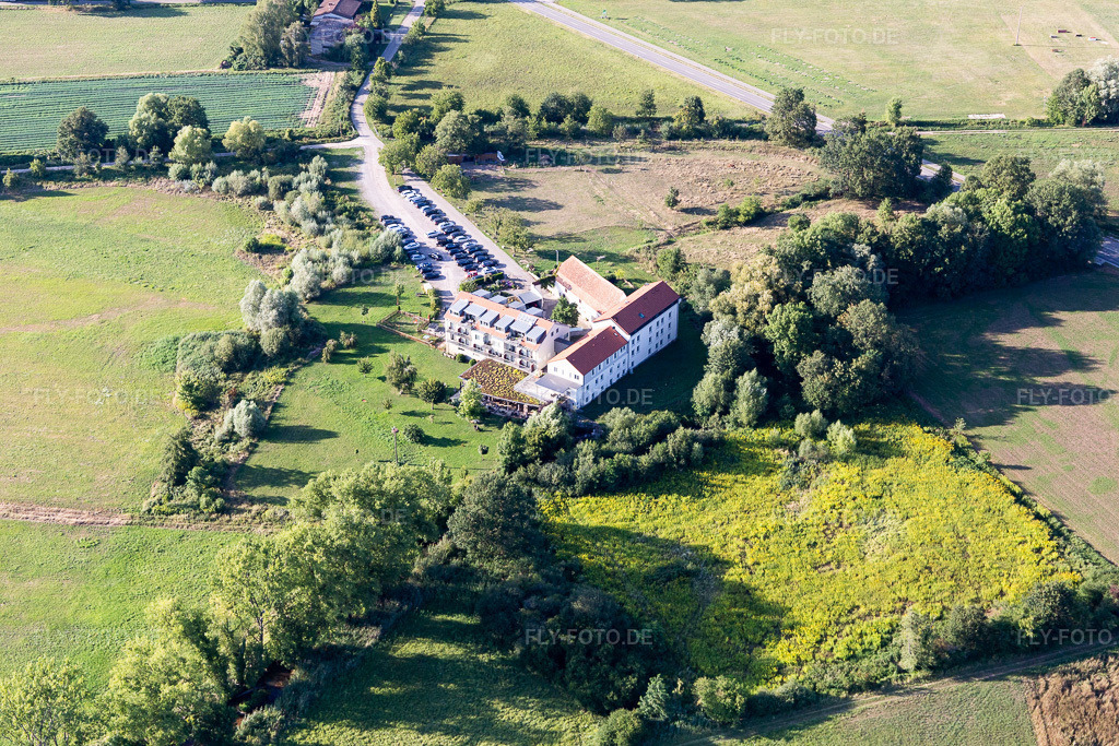 Luftbild: Zeiskamer Mühle in Zeiskam im Bundesland Rheinland-Pfalz in Deutschland. Foto: IMG_116664.jpg vom 14.08.2019 durch Werner Riehm/FLY-FOTO.de