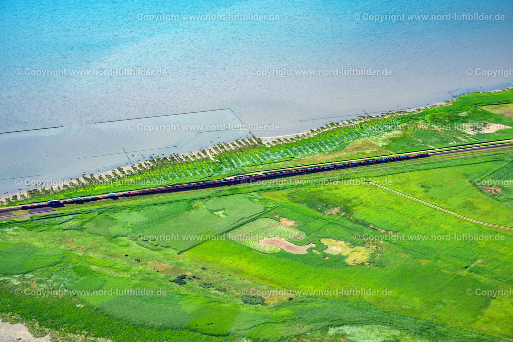 Sylt_Morsum_Hindenburgdamm_Autozug_ELS_3551210625 | SYLT 21.06.2025 Wattenmeer der Nordsee- Küste am Hindenburgdamm in Sylt im Bundesland Schleswig-Holstein. // Wadden Sea of North Sea Coast on Hindenburgdamm in Sylt in the state Schleswig-Holstein. Foto: Martin Elsen