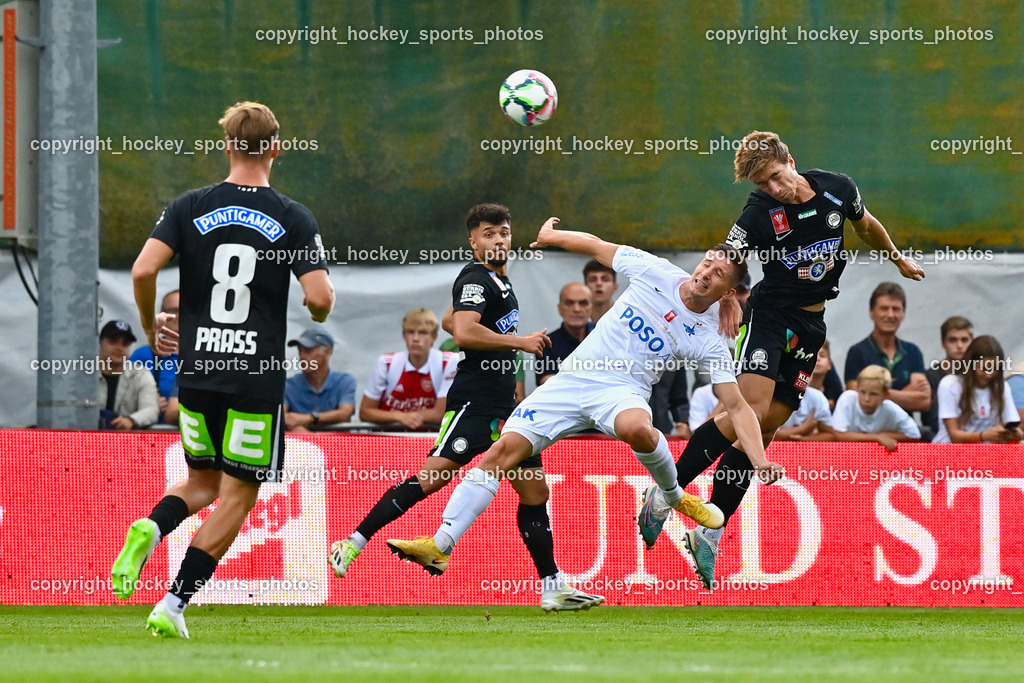 SAK vs. SK Sturm 22.7.2023 | #9 Izidor Erazem Kamsek, #8 Alexander Prass, #22 Jusuf Gazibegovic, #42 David Affengruber