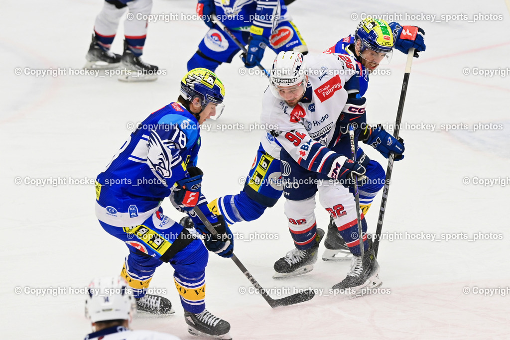 EC IDM WÄRMEPUMPEN VSV vs. HYDRO FEHERVAR AV 19 | #78 MAXA Felix EC VSV, #92##10 VALLANT Thomas EC VSV, EC IDM WÄRMEPUMPEN VSV vs. HYDRO FEHERVAR AV 19, EC IDM WÄRMEPUMPEN VSV vs. HYDRO FEHERVAR AV 19 am 20.11.2024 in Villach (Stadthalle Villach), Austria, (Photo by Bernd Stefan)