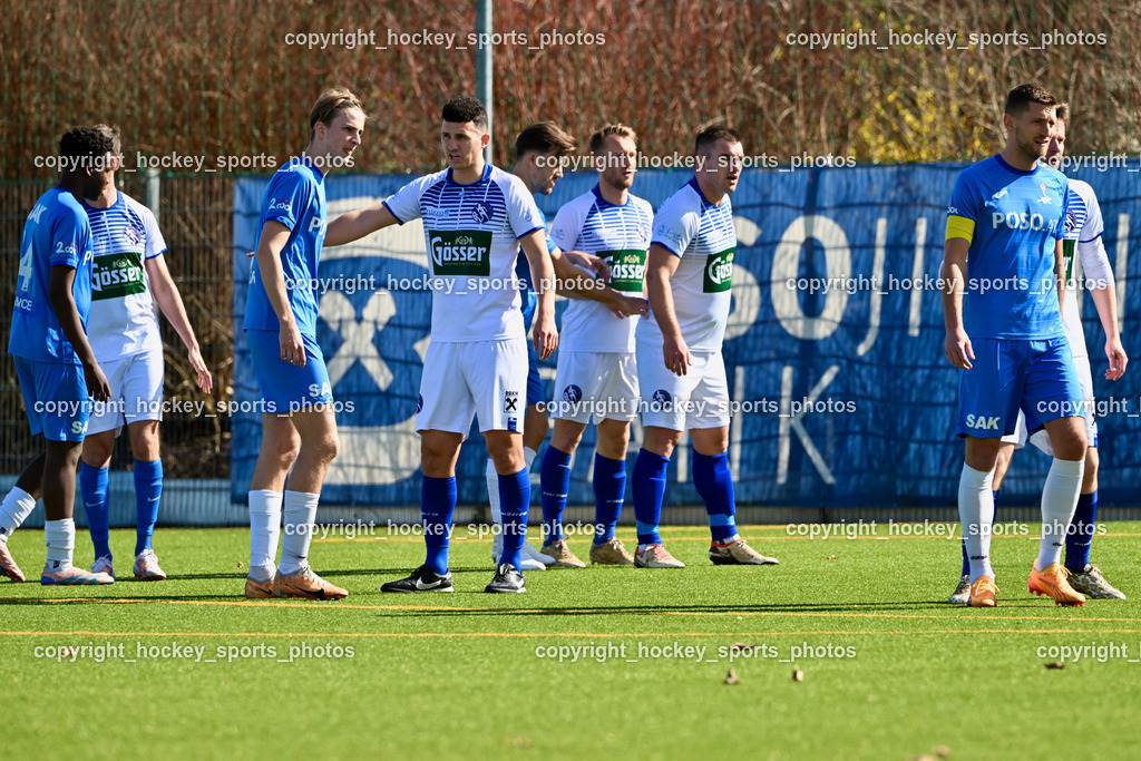 SAK vs. Dellach Gail | #22 Leo Ejup SAK, #77 Armin Lulic Dellach Gail, #7 Benedikt Kaltenhofer Dellach Gail, #11 Saso Kovacevic Dellach Gail, #5 Jakob Geister SAK, #14 Andre Le Prince Chedjou Fonkou SAK, SAK vs. Dellach Gail, SAK vs. Dellach Gail am 22.03.2025 in Klagenfurt (Sportpark Welzenegg), Austria, (Photo by Bernd Stefan)