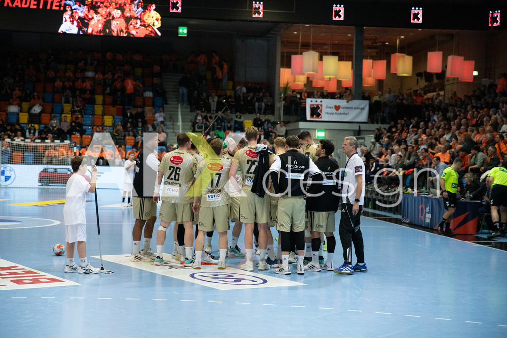 Handball I Herren I Saison 2025-2026 I EHF EUROPEAN LEAGUE 2025/26 | Men I Main Round I 2. Spieltag I Kadetten Schaffhausen - TSV Hannover-Burgdorf I 24.02.2026 | Teamkreis Hannover - Realisiert mit Pictrs.com