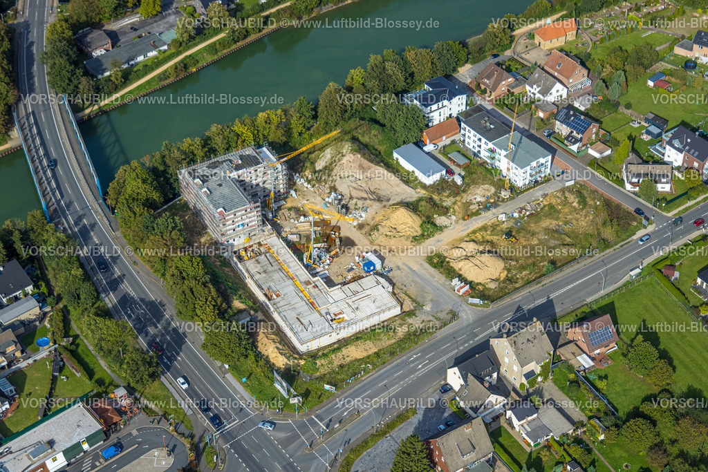 Haltern230905830 | Luftbild, Baustelle Katharinenhöfe, Kapellenweg, Wesel-Datteln-Kanal, Bossendorf, Haltern am See, Ruhrgebiet, Nordrhein-Westfalen, Deutschland