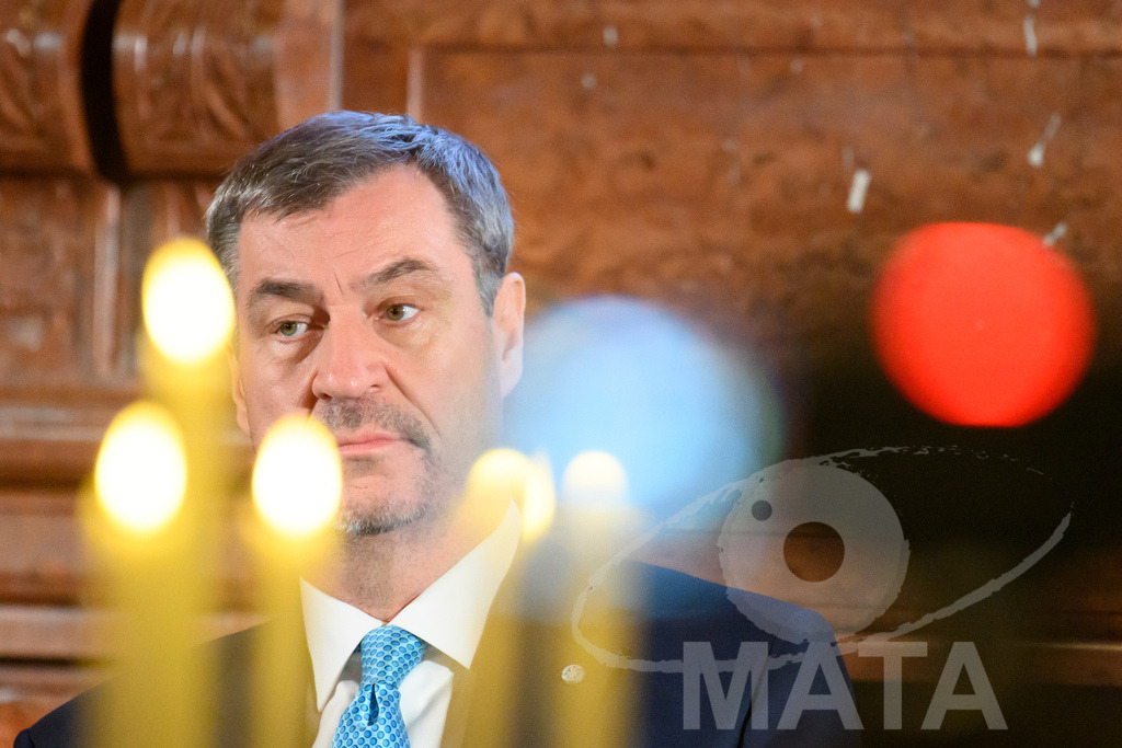 _DWA0836 | Bayerns Ministerpräsident Markus Söder (CSU) in der Münchner Residenz bei der Verleihung des Ewald-von-Kleist-Preis. Der diesjährige Ewald-von-Kleist-Preis wird am Rande der Münchner Sicherheitskonferenz 2026 an das ukrainische Volk vergeben. München, 14.02.2026 Bayern Deutschland - Realisiert mit Pictrs.com