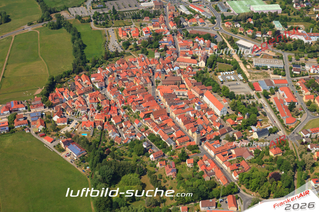 Luftbild von  Ebern - Luftaufnahme wurde 2015 von https://frankenair.de mittels Flugzeug (keine Drohne) erstellt - die Geschenkidee