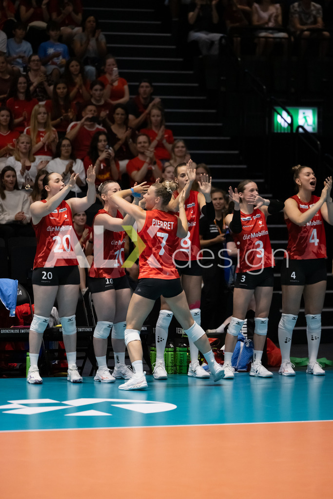 Austria v Switzerland - CEV European League Women | KRIENS, SWITZERLAND - JUNE 14: MÉLINE PIERRET of Switzerland during the CEV European League match between Austria and Switzerland at Pilatus Arena on June 14, 2026 in Kriens, Switzerland. - Realisiert mit Pictrs.com