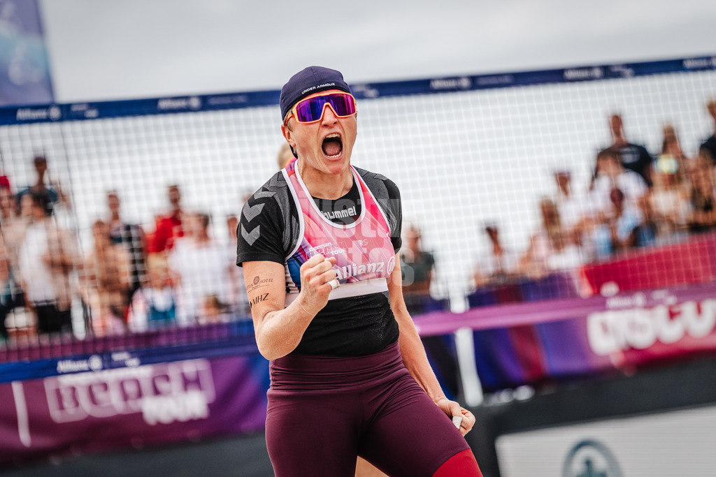 Beachvolleyball | Frauen | Allianz German Beach Tour 2024 | Tourstop Kühlungsborn 2 | 17.08.2024 | Melanie Gernert jubelt