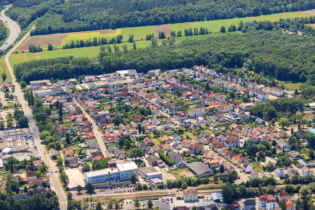 Luftbild: Siedlung von Norden in Kandel im Bundesland Rheinland-Pfalz in Deutschland. Foto: IMG_30227.jpg vom 05.07.2010 durch Werner Riehm/FLY-FOTO.de
