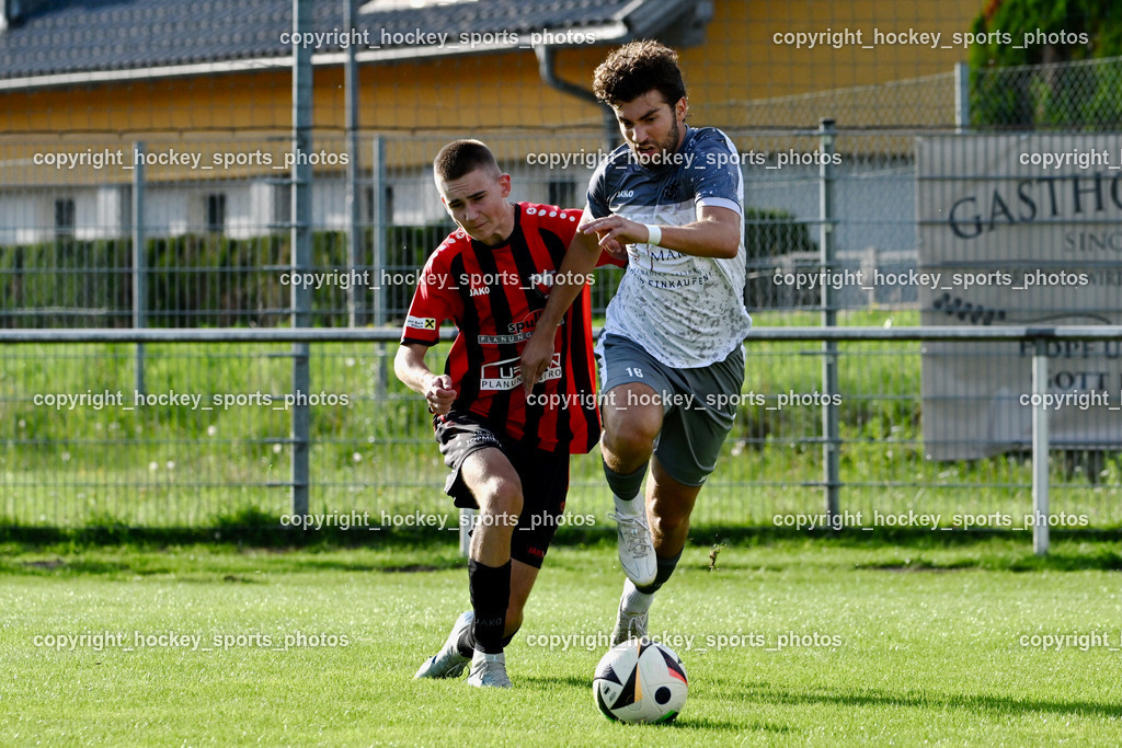 MSC Magdalen vs. ATUS Nötsch  | #16 Filip Krnjic MSC Magdalen, #5 Andreas Kröll ATUS Nötsch, MSC Magdalen vs. ATUS Nötsch , MSC Magdalen vs. ATUS Nötsch  am 18.07.2025 in Villach (Sportplatz Magdalen), Austria, (Photo by Bernd Stefan)