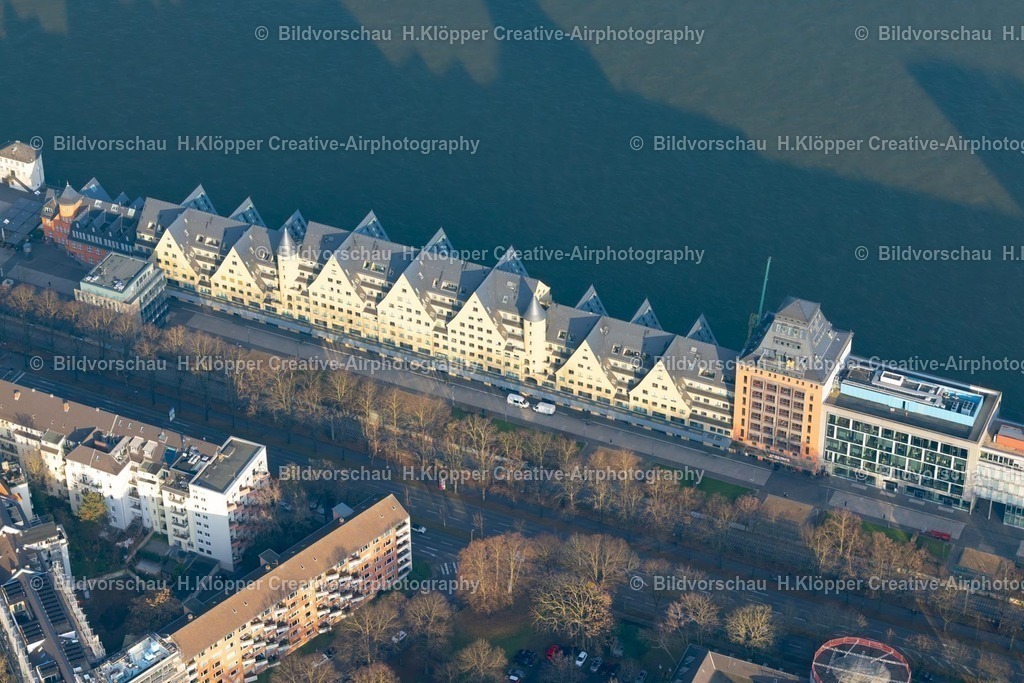 Luftbilder Köln-7902 | Luftbildfotografie Wohn- und Geschäftshauses an der Agrippinawerft im Ortsteil Neustadt-Süd in Köln im Bundesland Nordrhein-Westfalen, Deutschland. - Realisiert mit Pictrs.com