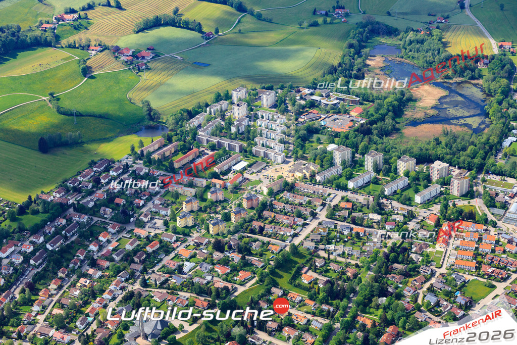 Die Luftaufnahme Thingers - Kempten Allgäu wurde vom UL-Flugzeug (keine Drohne) aus fotografiert.Hohe Druck- Auflösung-die Geschenkidee!