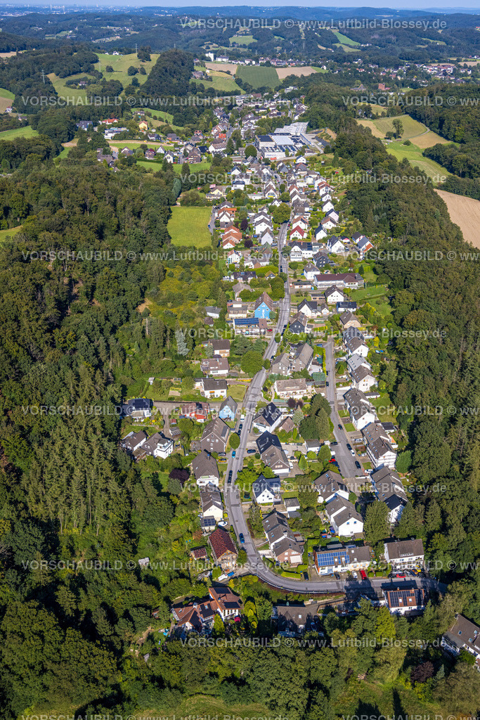 Sprockhoevel240810775 | Luftbild, Wohngebiet und Wald entlang des Gedulderweg, Niedersprockhövel, Sprockhövel, Ruhrgebiet, Nordrhein-Westfalen, Deutschland