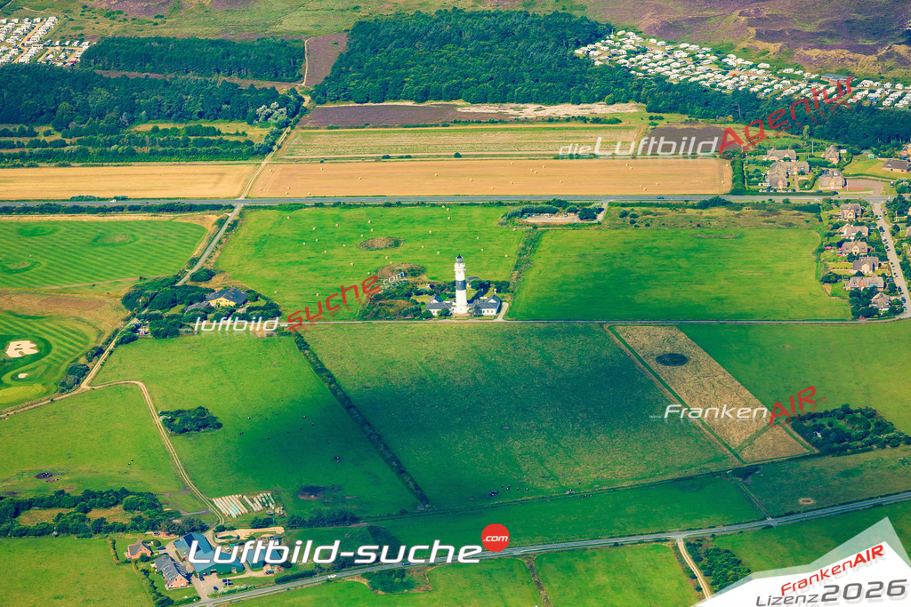 Leuchtturm Langer Christian Kampen Bild- Das Luftbild wurde 2025 vom UL-Flugzeug heraus erstellt ( keine Drohne bzw. Drohnenaufnahme ) - Hochauflösende Luftaufnahme -Nicht vergleichbar mit Google Maps oder Satelittenbilder- Die Geschenkidee !Mit Lizenz und Bildrechte bestellbar - CC