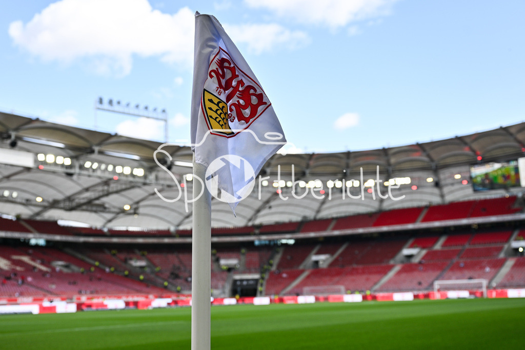 VfB Stuttgart - VfL Wolfsburg | STUTTGART, DEUTSCHLAND - 01. MÄRZ: Im Bild die leere MHP Arena die zum Sonntagsspiel der Bundesliga den VfL Wolfsburg empfängt / Symbolbild / Symbolfoto vor dem Bundesligamatch zwischen dem VfB Stuttgart und dem VfL Wolfsburg am 24. Spieltag in der MHP-Arena / DFL REGULATIONS PROHIBIT ANY USE OF PHOTOGRAPHS AS IMAGE SEQUENCES AND/OR QUASI-VIDEO