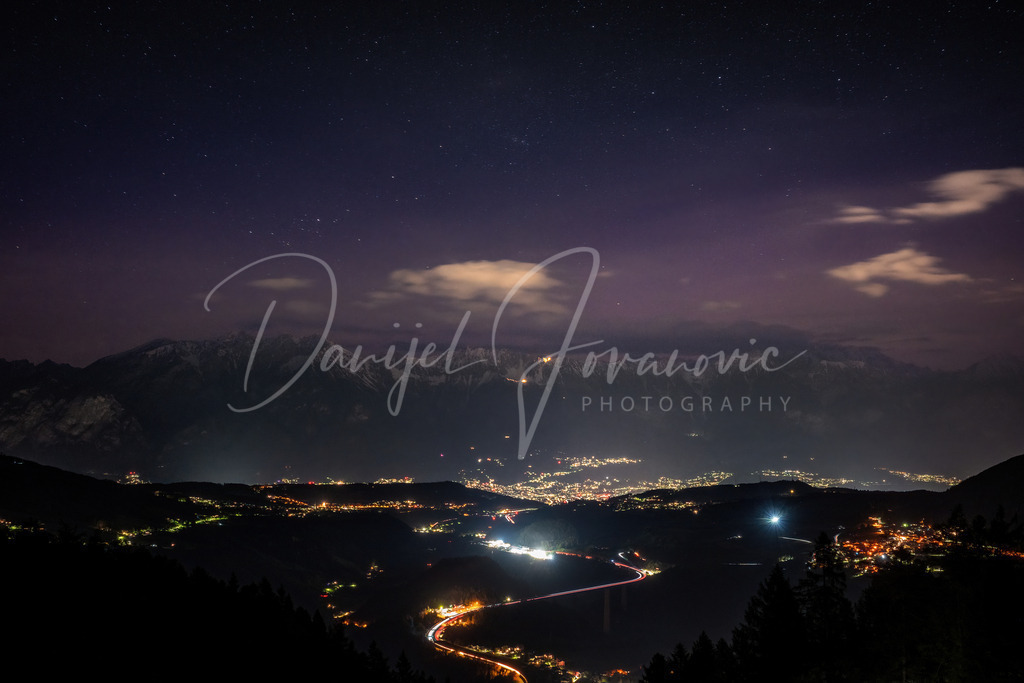 Polarlicht | Schwaches Polarlicht über der Nordkette