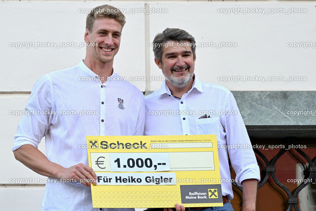 Empfang Heiko Gigler in Gmünd | Raiffeisenbank Gmünd Maltatal, Empfang Heiko Gigler in Gmünd, Empfang Heiko Gigler in Gmünd am 14.08.2024 in Gmünd (Hauptplatz Gmünd), Austria, (Photo by Bernd Stefan)