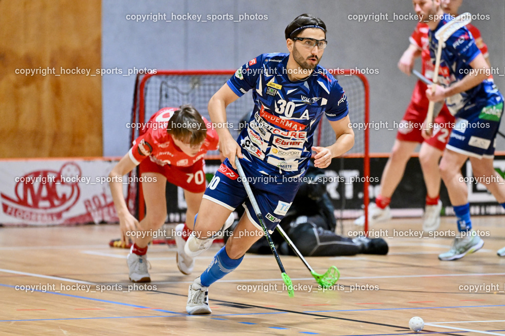 KAC Floorball vs. VSV Unihockey | #30 Christoph Steiner VSV Unihockey, KAC Floorball vs. VSV Unihockey, KAC Floorball vs. VSV Unihockey am 21.03.2026 in Klagenfurt (Ballspielhalle Waidmannsdorf), Austria, (Photo by Bernd Stefan)