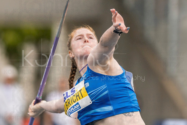 Deutsche Leichtathletik-Meisterschaften; Bochum-Wattenscheid, 26.07.2026 | Julia Ulbricht (1. LAV Rostock), Speerwurf; Deutsche Leichtathletik-Meisterschaften am 26.07.2026 im Lorheide-Stadion, Bochum-Wattenscheid (Nordrhein-Westfalen).
