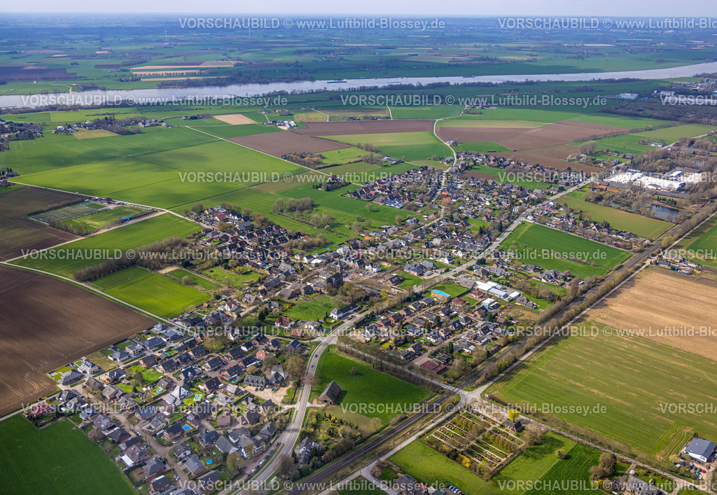Emmerich230300120 | Luftbild, Ortsansicht Vrasselt, Emmerich am Rhein, Niederrhein, Nordrhein-Westfalen, Deutschland