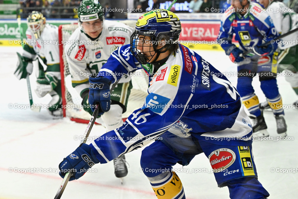 EC IDM WÄRMEPUMPEN VSV vs. FTC-TELEKOM JÉGKORONG | #46 Paul Sintschnig EC VSV, EC IDM WÄRMEPUMPEN VSV vs. FTC-TELEKOM JÉGKORONG, EC IDM WÄRMEPUMPEN VSV vs. FTC-TELEKOM JÉGKORONG am 19.10.2025 in Villach (Stadthalle Villach), Austria, (Photo by Bernd Stefan)