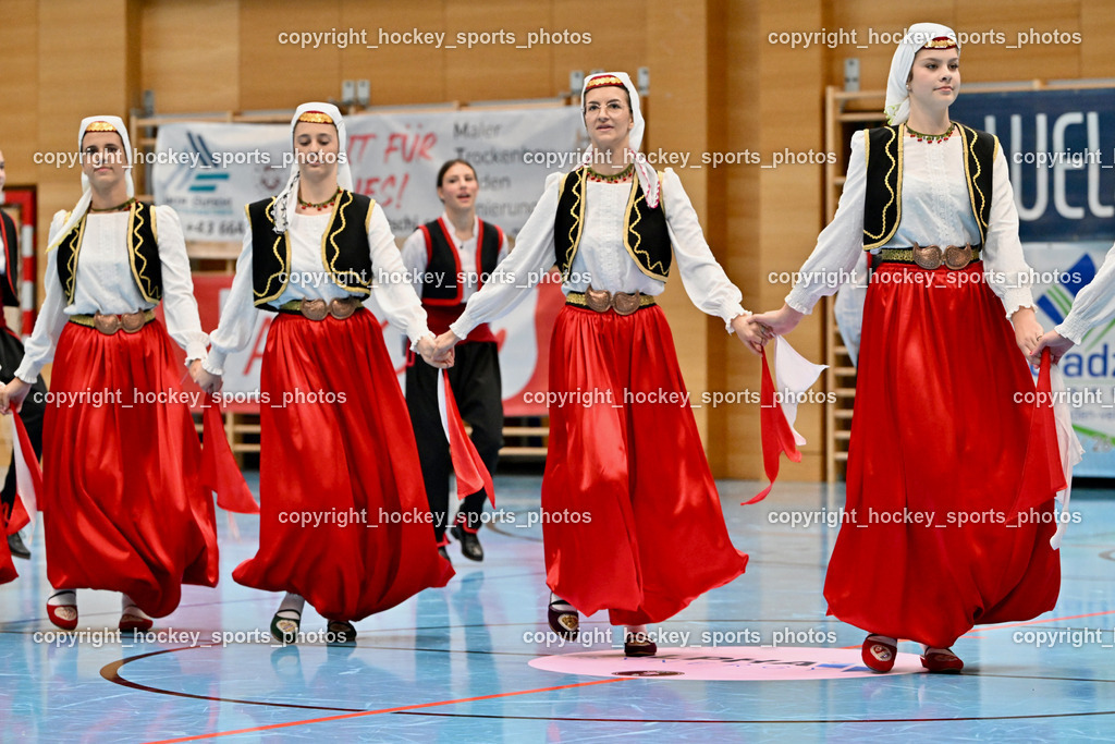 Carinthia Flamengo Futsal Club vs. FC Ljuti Krajisnici | Volkstanzgruppe Kid Divanhana, Carinthia Flamengo Futsal Club vs. FC Ljuti Krajisnici, Carinthia Flamengo Fusal Club vs. FC Ljuti Krajisnici am 12.10.2025 in Klagenfurt (Ballspielhalle Viktring), Austria, (Photo by Bernd Stefan)