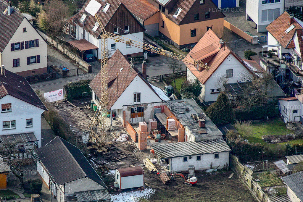 Luftbild: Waldstr in Kandel im Bundesland Rheinland-Pfalz in Deutschland. Foto: IMG_16947.jpg vom 15.02.2009 durch Werner Riehm/FLY-FOTO.de