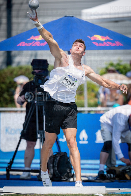 Multisport Event; Ratingen, 27.06.2026 | RATINGEN, GERMANY - JUNE 27, 2026 : Marcel Meyer (GER / Germany) competing in the decathlon’s shot put during the Multisport Event at Stadion Ratingen on June 27, 2026 in Ratingen, Germany.