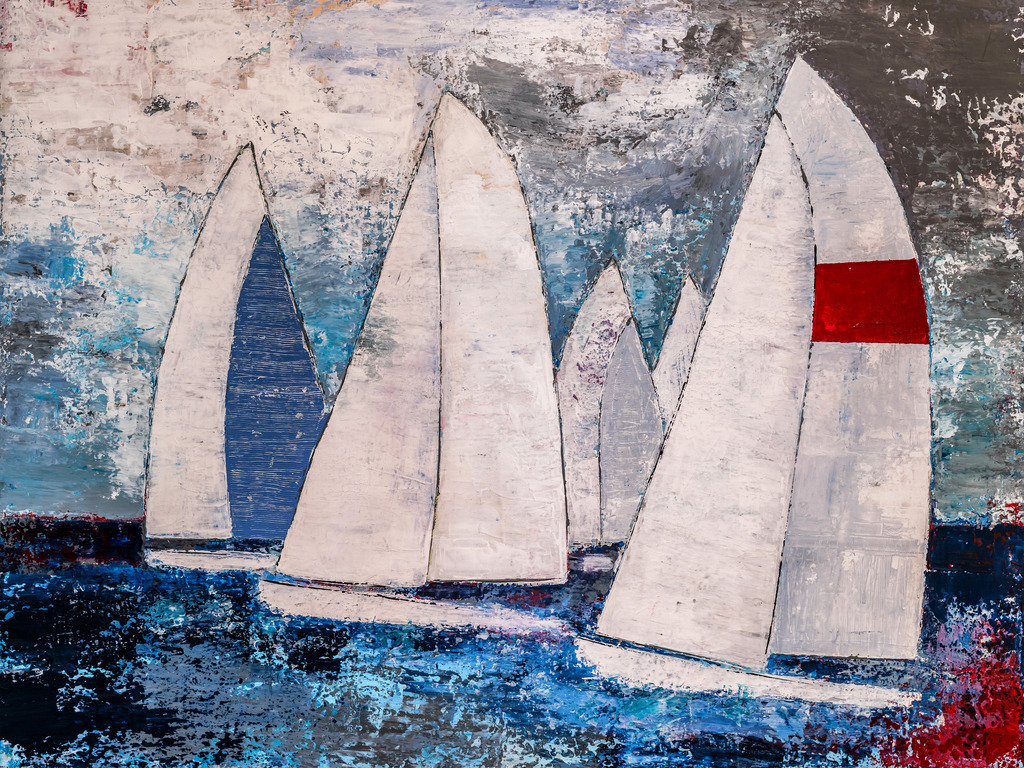 10230615 - Regatta | Bestellen Sie dieses maritime Gemälde als Kunstdruck in vielen Ausführungen und Formaten. Zur Auswahl gelangen Sie über "Bestellen".
Bei Interesse an Originalgemälden leiten wir Ihre Anfrage gern an die Künstlerin weiter.