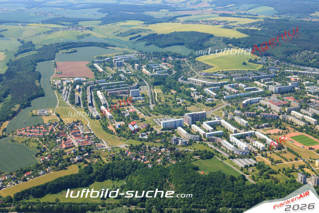 Luftbild von  Gera - Luftaufnahme wurde 2015 von https://frankenair.de mittels Flugzeug (keine Drohne) erstellt - die Geschenkidee