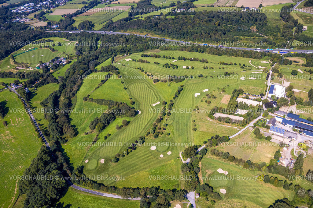 Gevelsberg240815771 | Luftbild, Golfplatz Gut Berge Golfwiese an der Autobahn A1, Sandfelder Bunker, Berge, Gevelsberg, Ruhrgebiet, Nordrhein-Westfalen, Deutschland
