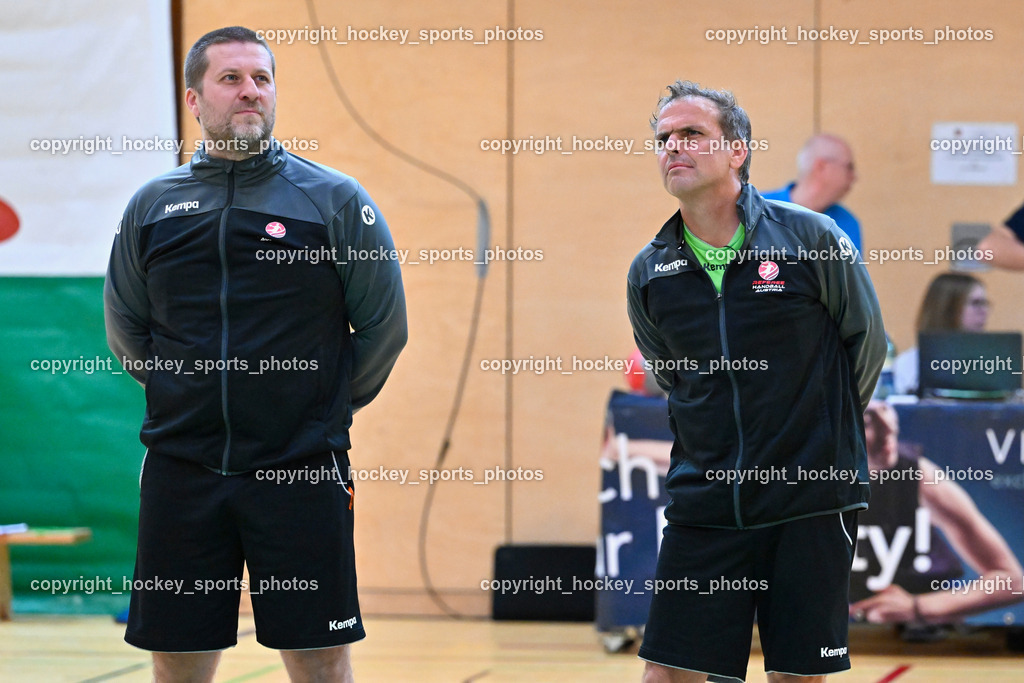 SC Ferlach vs. ALPA HC Hard | GRADINCIC Zlatan, Referee, SEIDLER Bernhard Referee, SC Ferlach vs. ALPA HC Hard, SC Ferlach vs. ALPA HC Hard am 30.04.2024 in Ferlach (Ballspielhalle Ferlach), Austria, (Photo by Bernd Stefan)