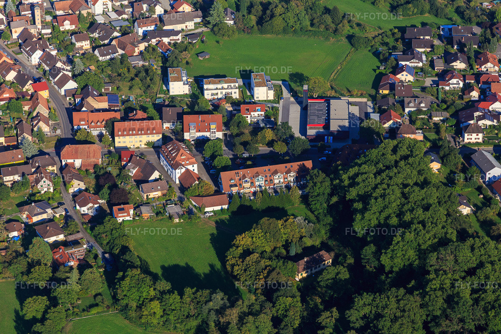 Luftbild: Feuerwehrhaus Steißlingen in Steißlingen im Bundesland Baden-Württemberg in Deutschland. – Foto: IMG_094276.jpg vom 27.08.2016 durch Werner Riehm/FLY-FOTO.de – Auflösung des Originals: 5472 x 3648 px – Feuerwehr Steißlingen