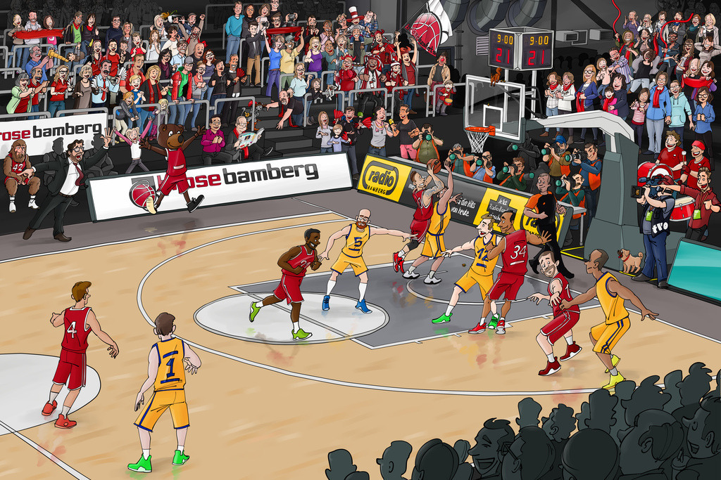 Bamberg-Wimmelbild-Brose-Baskets-schanz-partner | Schanz & Partner - Realisiert mit Pictrs.com