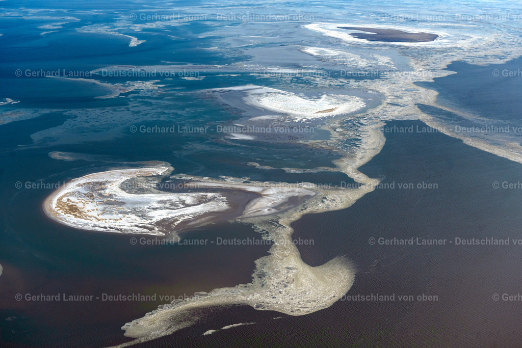 4044421 | Eisstrukturen im Wattenmeer bei Scharhörn, Nationalpark Hamburgisches Wattenmeer