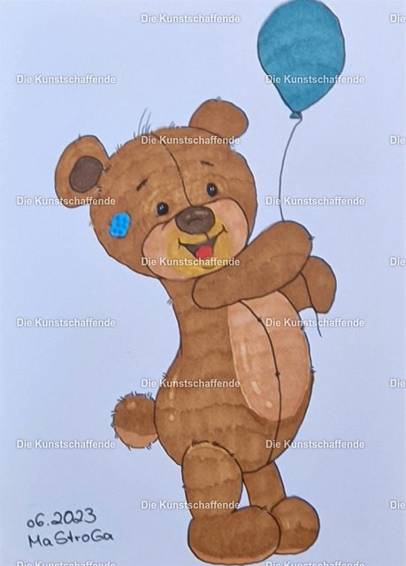 The ArtCreator-114000 | Kunstdruck von handgemalter Postkarte. | Art print from hand painted postcard. - Realisiert mit Pictrs.com