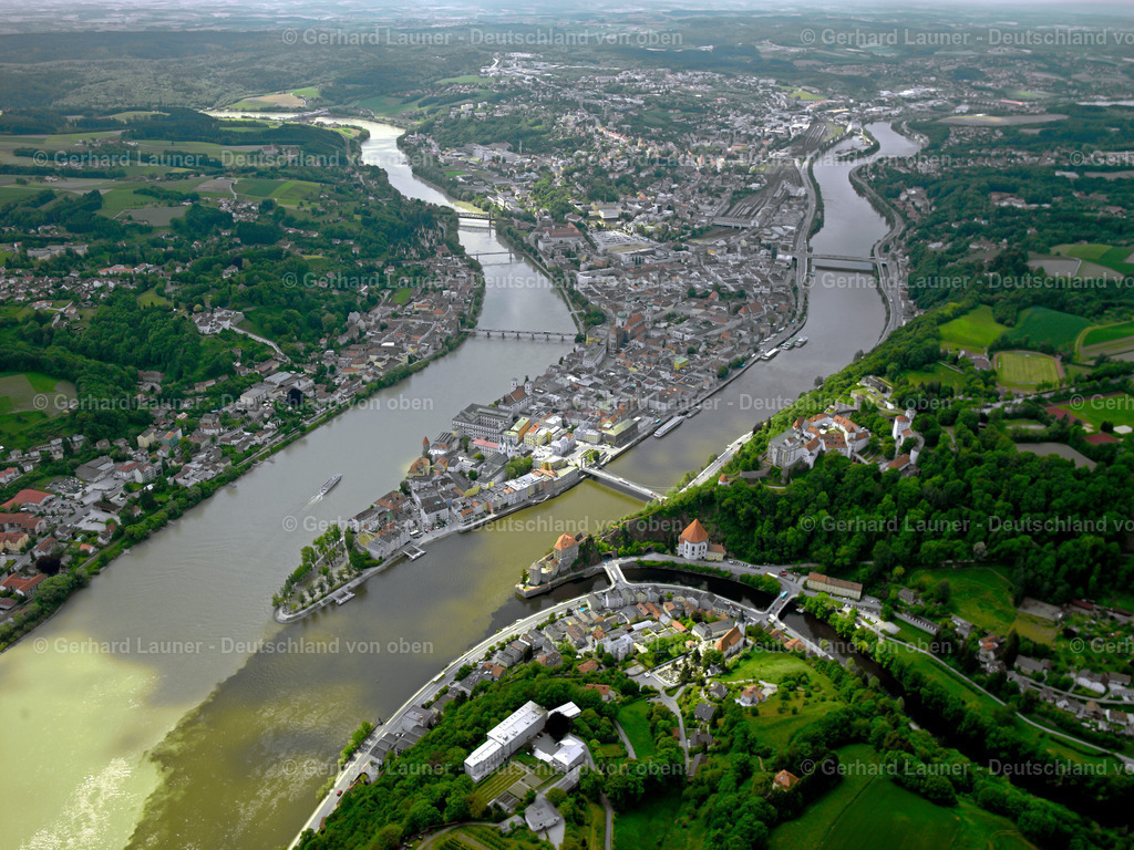 9300315 | Donau , inn und Ilz bei Passau