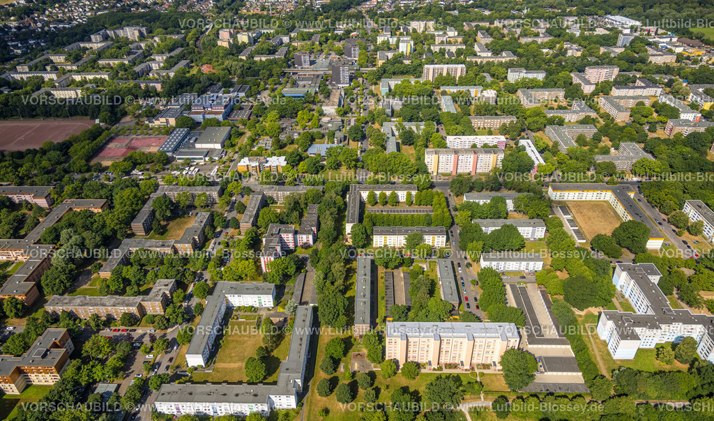 Dortmund220704063 | Luftbild, Hochhaussiedlung, Zentrum, Scharnhorst-Ost, Dortmund, Ruhrgebiet, Nordrhein-Westfalen, Deutschland