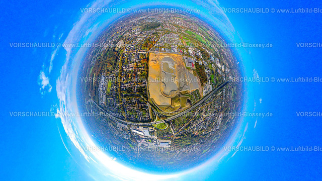 Recklinghausen241090436ehemTrabrennbahn-2 | Luftbild der ehemaligen Trabrennbahn Recklinghausen, an der Autobahn A2, mit nördlicher Tangente der Blitzkuhlenstraße, König-Ludwig, Recklinghausen, Ruhrgebiet, Nordrhein-Westfalen, Deutschland