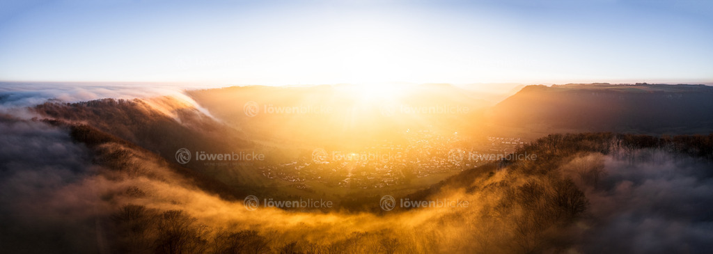 Nebelfluss am Albtrauf bei Türkheim | löwenblicke | shop