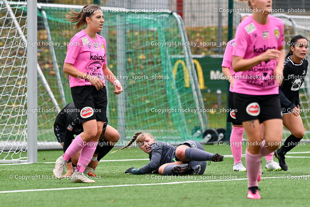 Liwodruck Carinthians Hornets vs. FC Pingau Saalfelden Frauen 29.10.2023  | #15 Marie Sophie Klocker, #1 Anja Meier